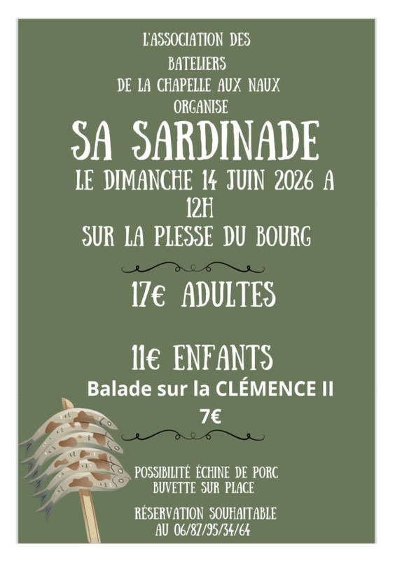Sardinade avec l'Association des Bateliers de La Chapelle Aux Naux