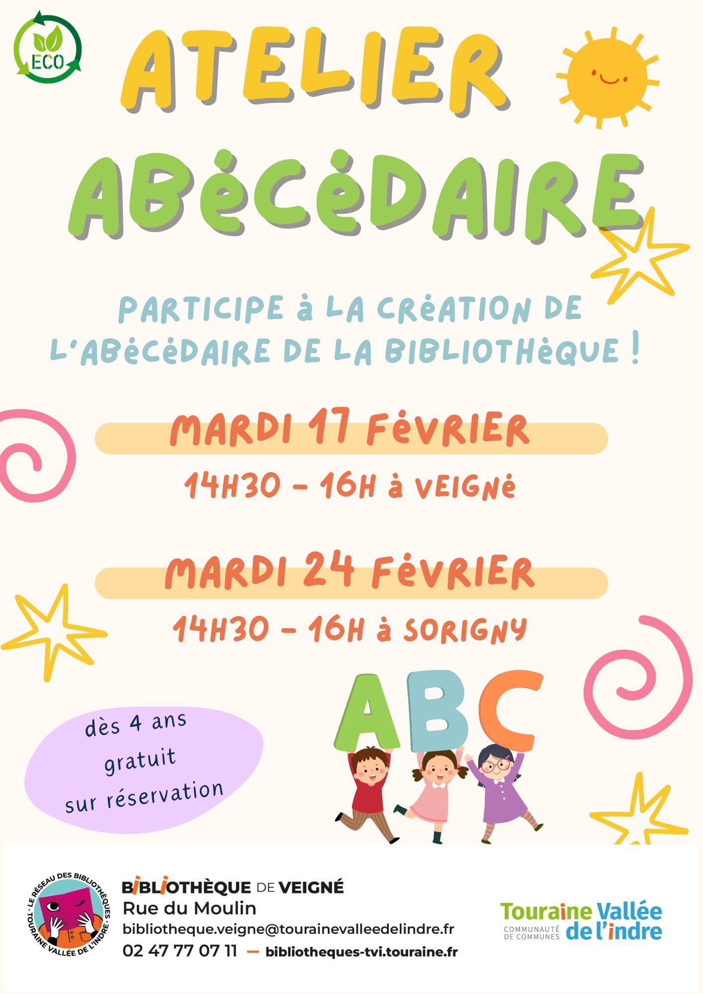 Atelier Abécédaire à la Bibliothèque