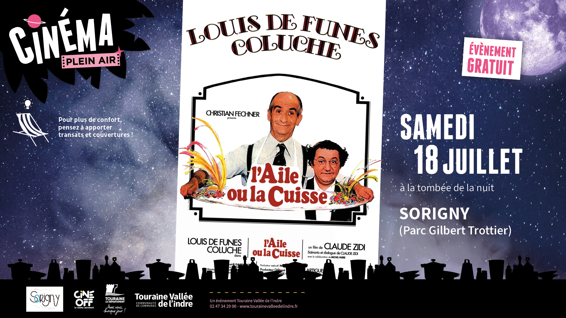 Ciné plein air - L’Aile ou la cuisse
