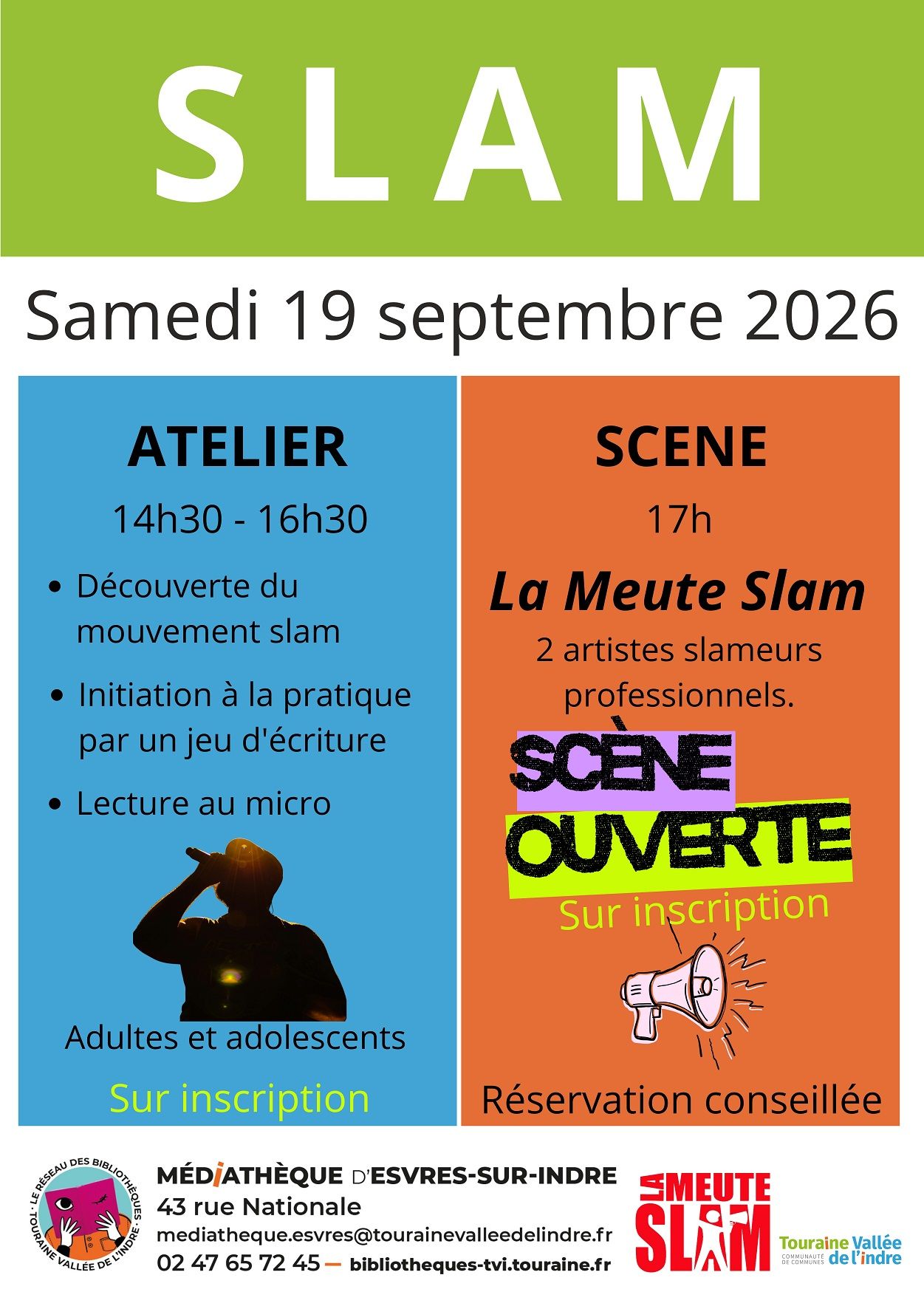 Atelier de slam et scène ouverte