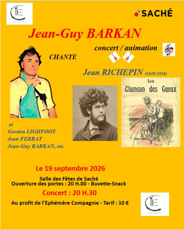 Jean-Guy BARKAN chante Jean RICHEPIN - Au profit de la Compagnie Ephémère