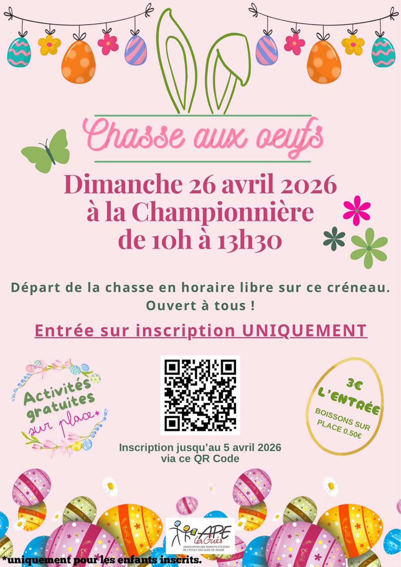 Chasse aux oeufs — visuel événement