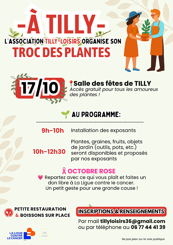 Troc des plantes et octobre rose