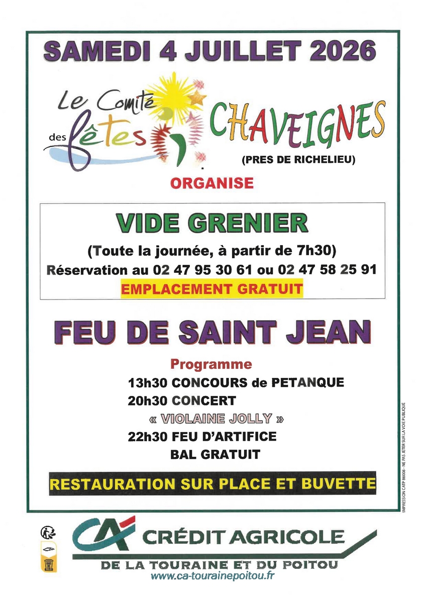 Feu de Saint Jean et vide-grenier