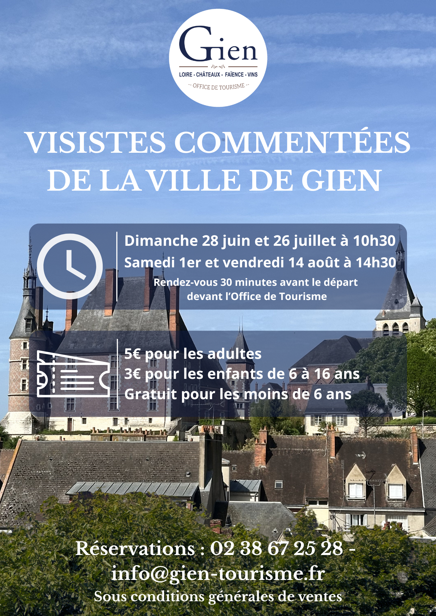 Visites Commentées de la Ville de Gien — visuel événement