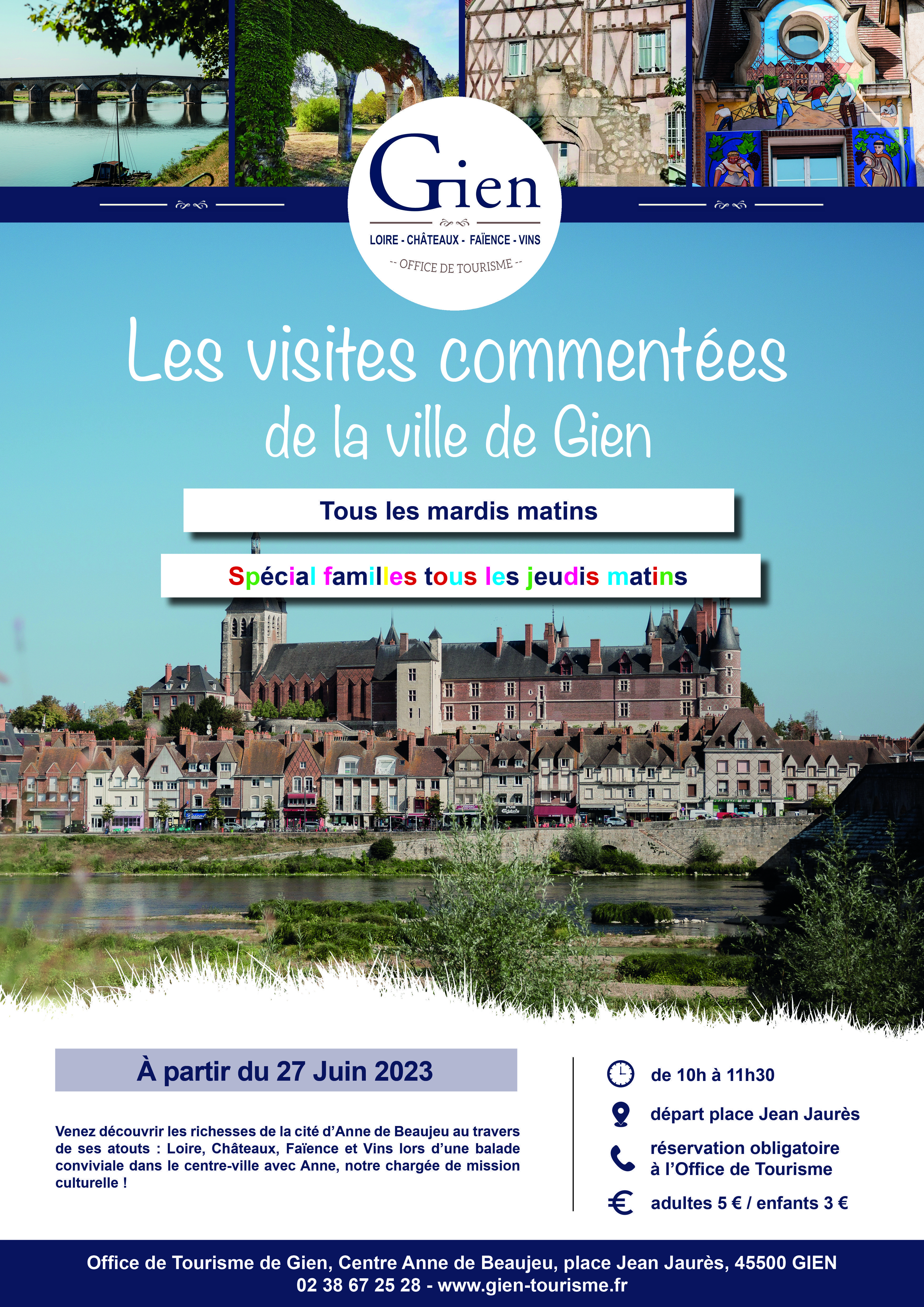 Visite commentée de la ville de Gien
