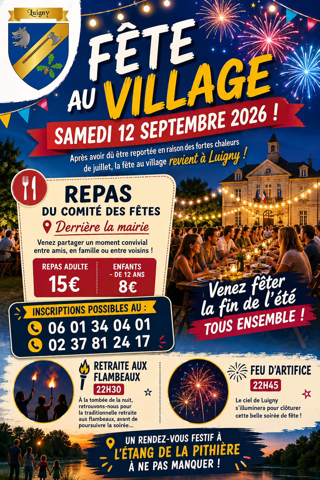 Feu d'artifice et retraite aux flambeaux