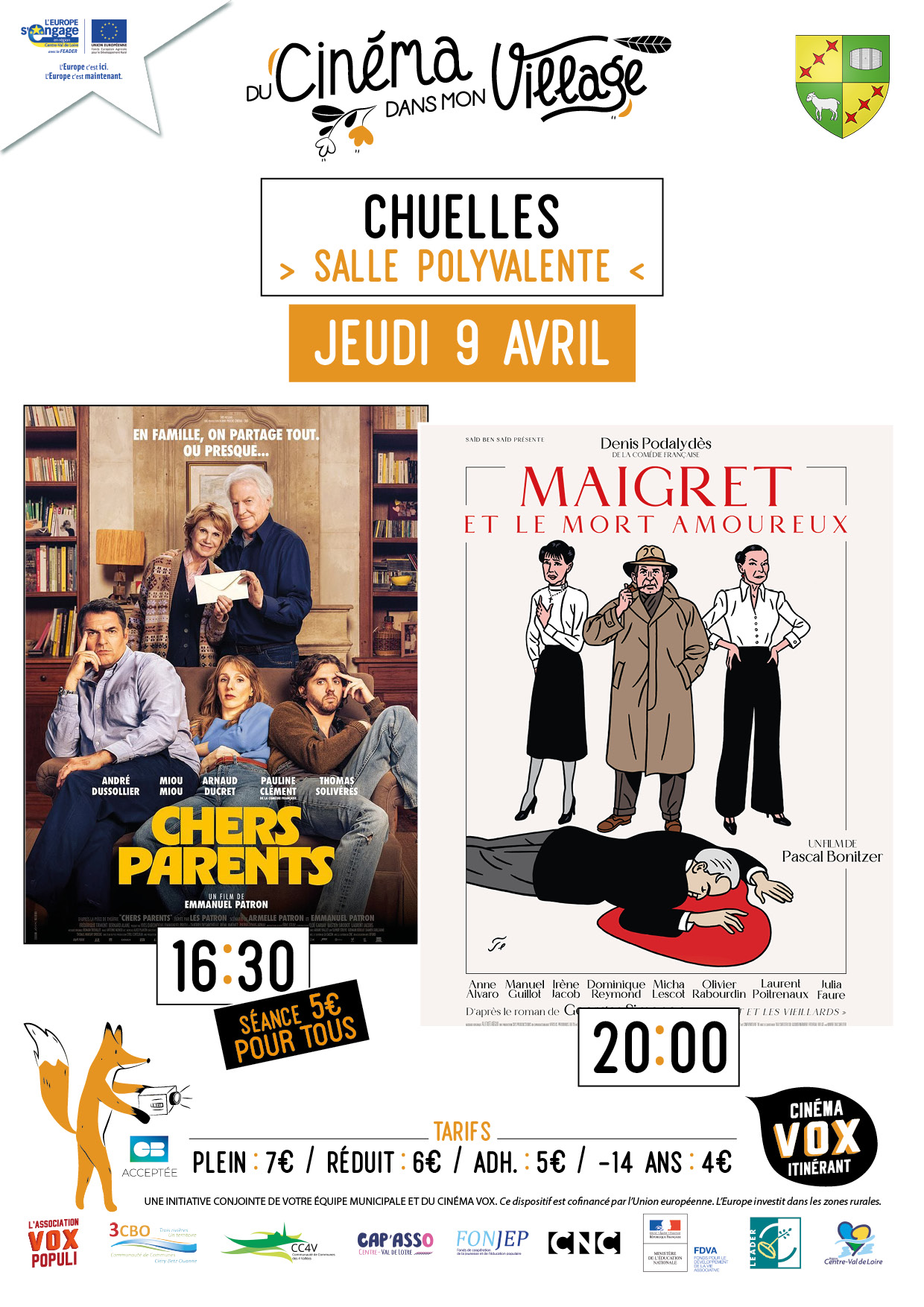 Du cinéma dans mon village : "Chers parents" & "Maigret et le mort amoureux"