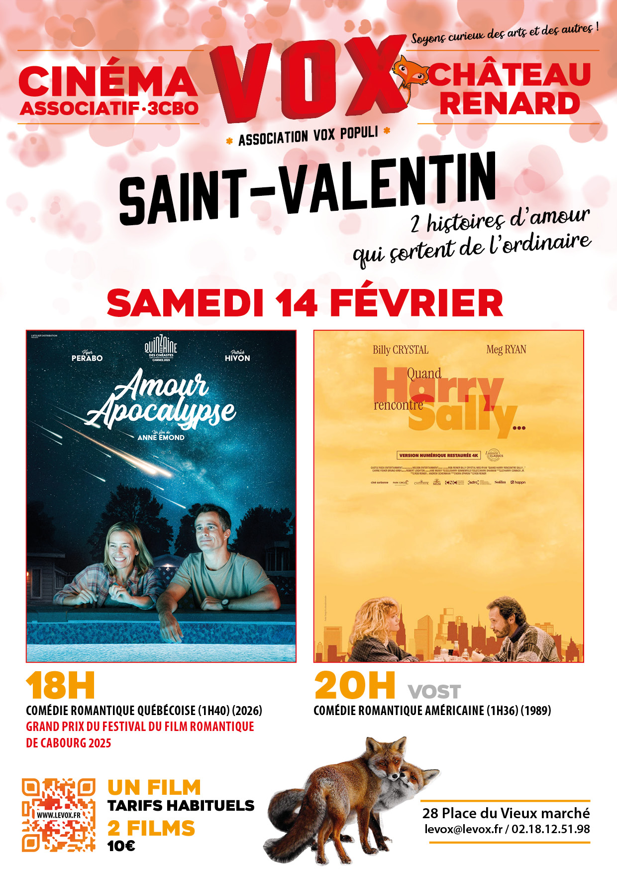 Soirée cinéma spéciale Saint-Valentin