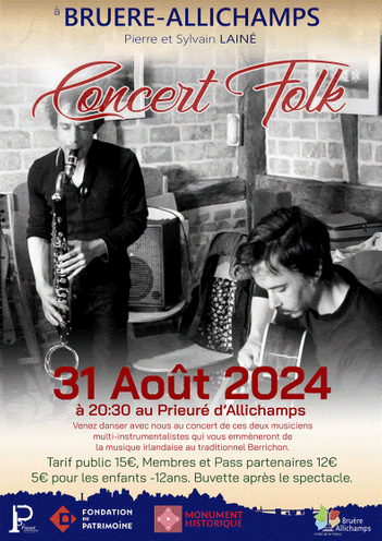 Pierre et Sylvain Lainé - Concert et Bal Folk Le 31 août 2024