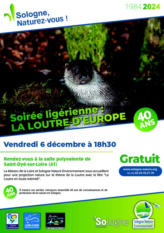 Soirée ligérienne “La loutre d’Europe” avec la Maison de la Loire Image de couverture