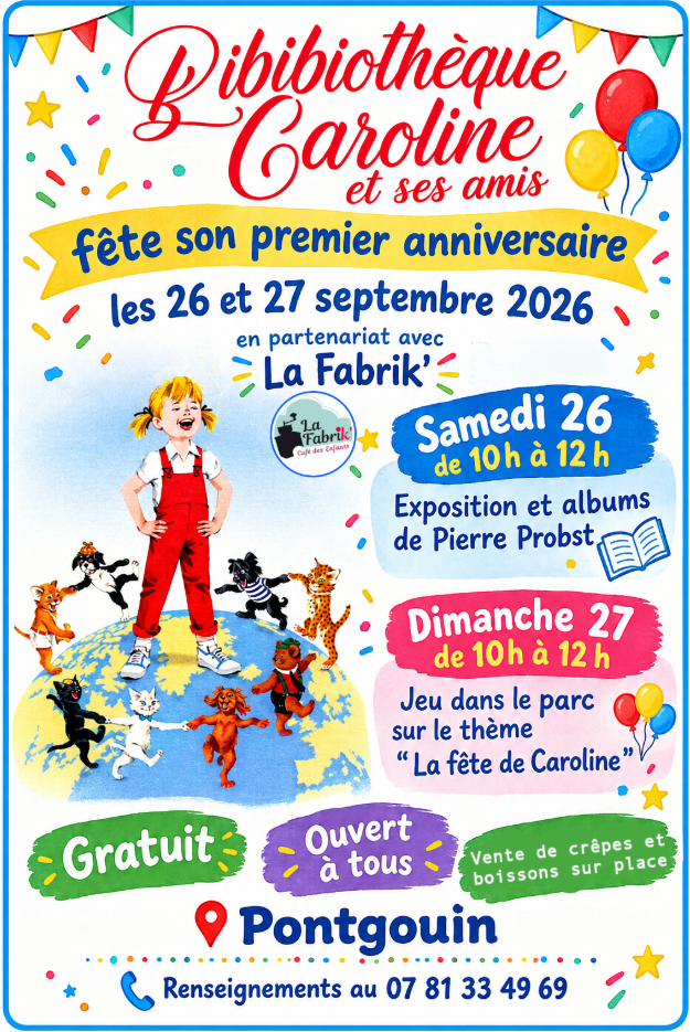 Anniversaire de la Bibliothèque Caroline et ses amis