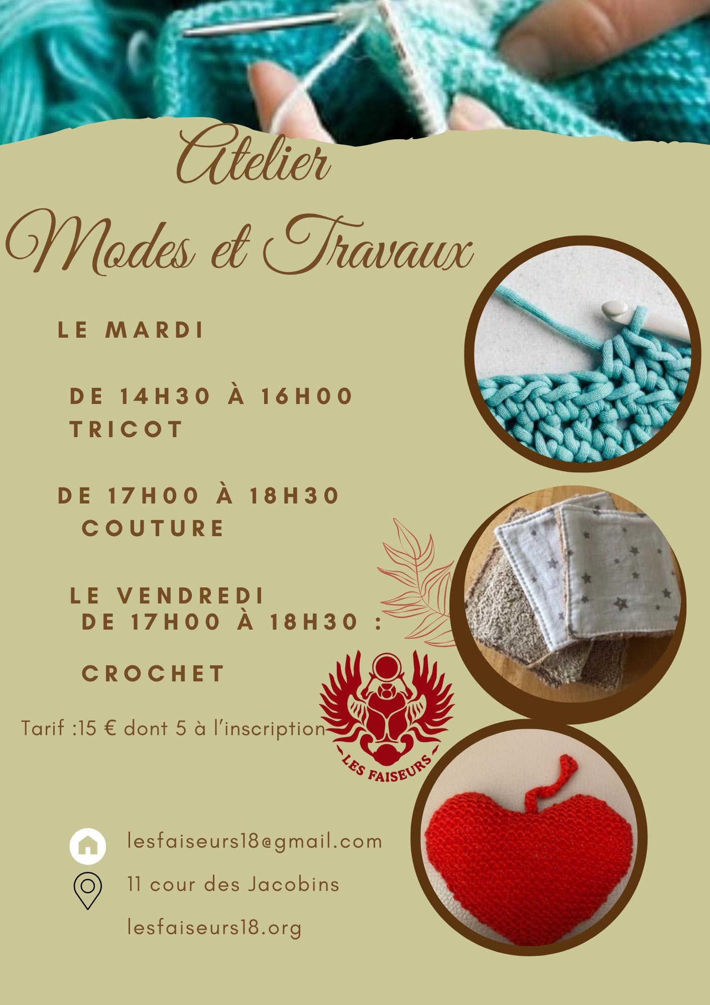 LES FAISEURS - Ateliers modes et travaux (Crochet - Couture)