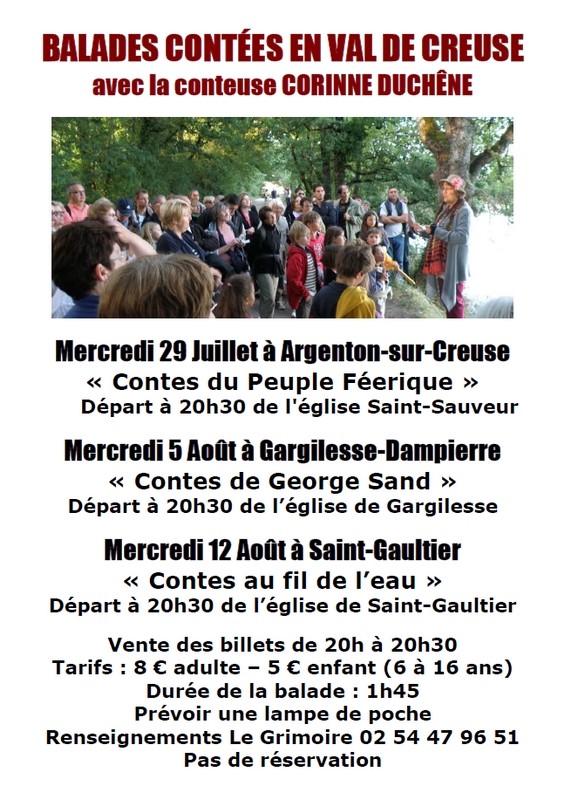 Balades contées en Val de Creuse  avec la conteuse Corinne Duchêne