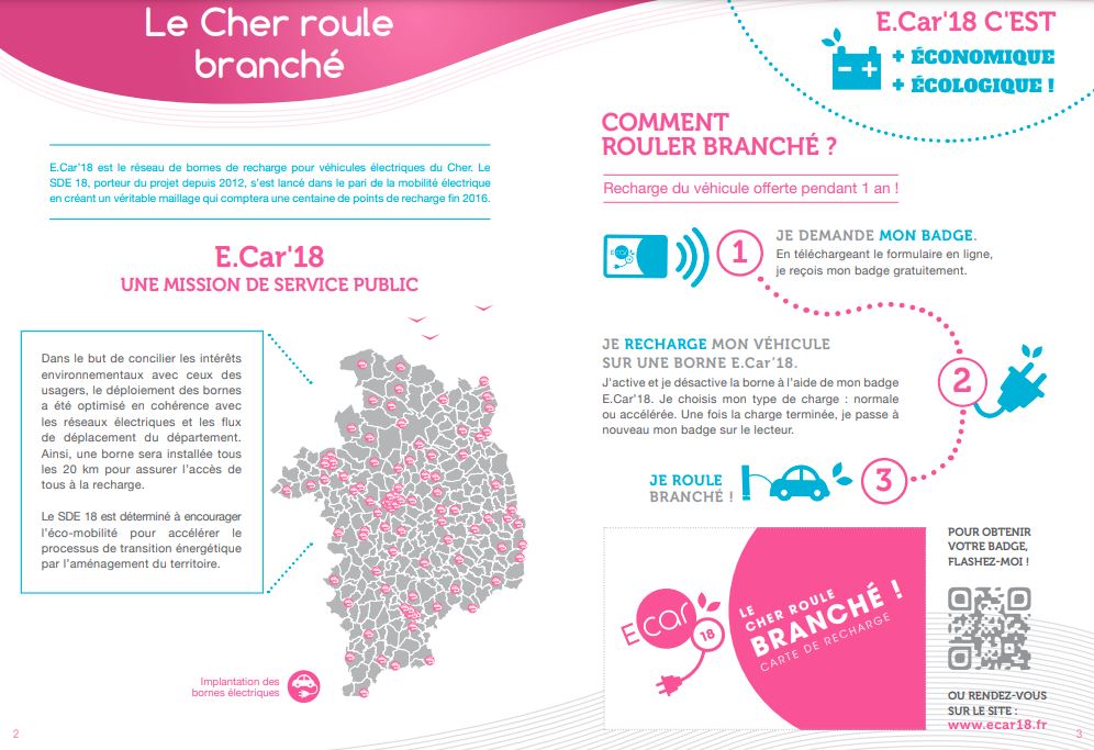Borne de recharge pour voitures électriques  France Centre-Val de Loire Cher Saint-Satur 18300