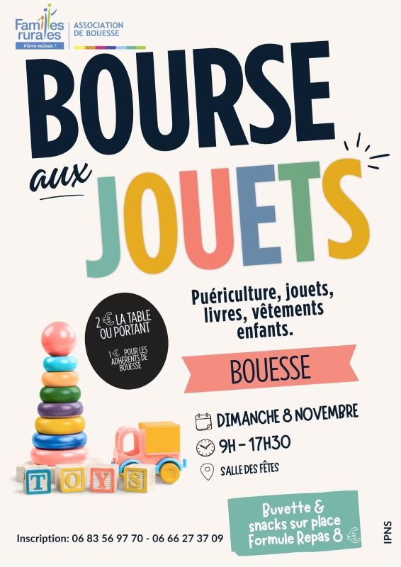 Bourse aux jouets, puériculture et vêtements