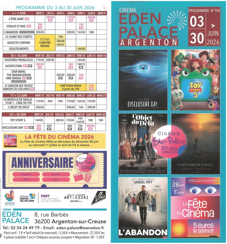 Événement : Programme Eden Palace