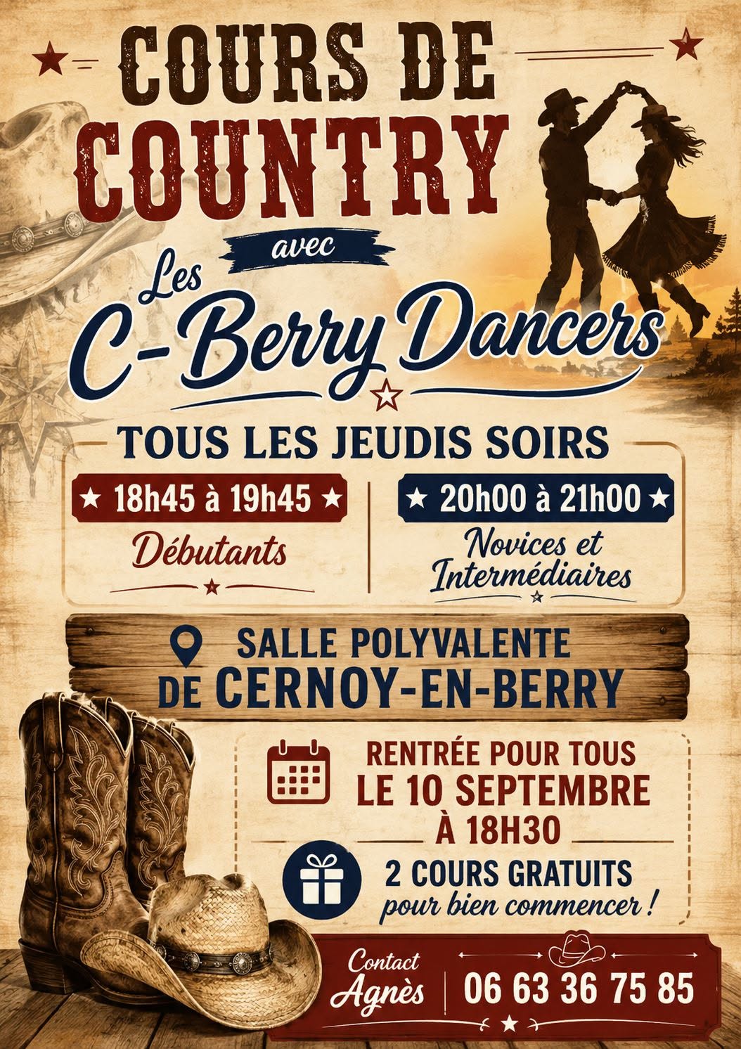 Événement : Cours de country avec les C-Berry Dancers
