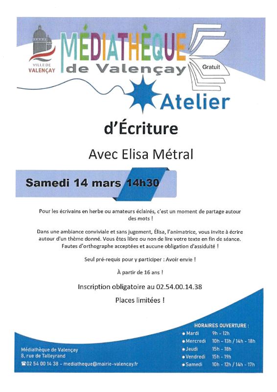 Atelier d'écriture
