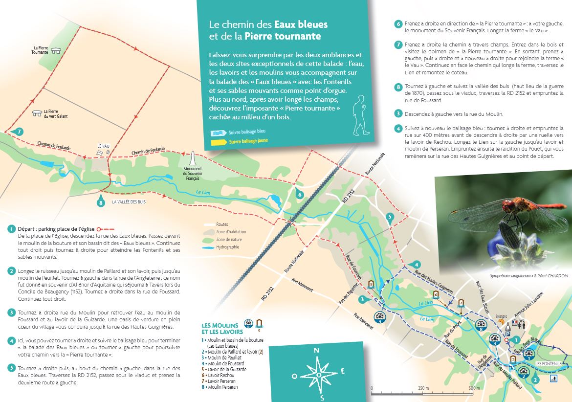 Le chemin des Eaux bleues et de la Pierre tournante, Tavers - photo 5