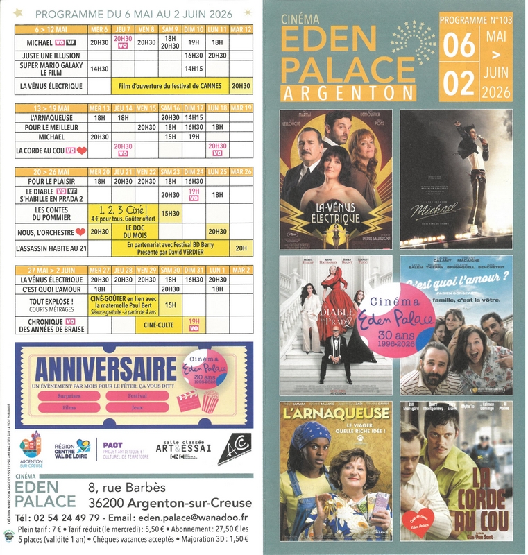 Programme Eden Palace — visuel événement
