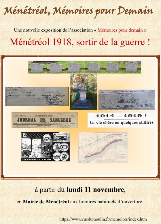 Menetreol 1918, sortir de la guerre !