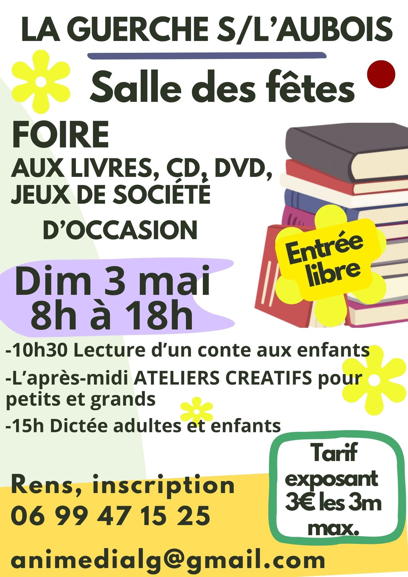 Foire aux livres, CD, DVD, jeux de société — visuel événement
