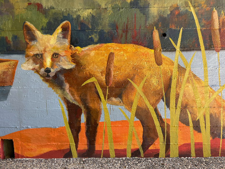 Fresque de Mapecco sur le Canal d'Orléans, Saint-Maurice-sur-Fessard