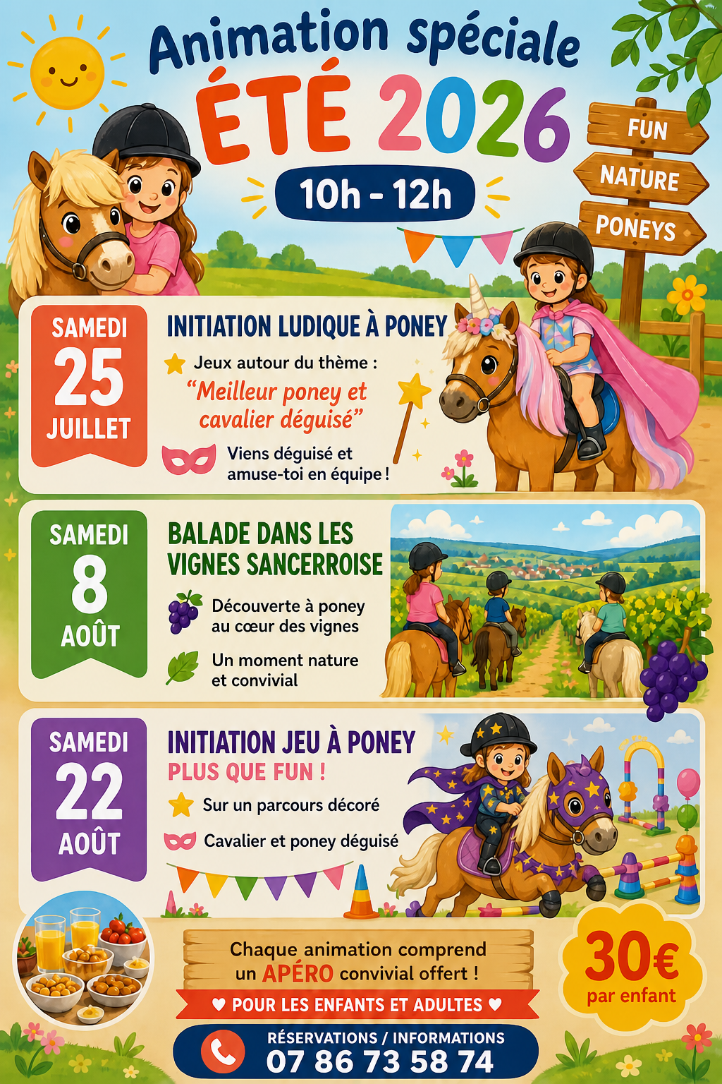 Initiation poney - Vacances Juillet et Aout — visuel événement