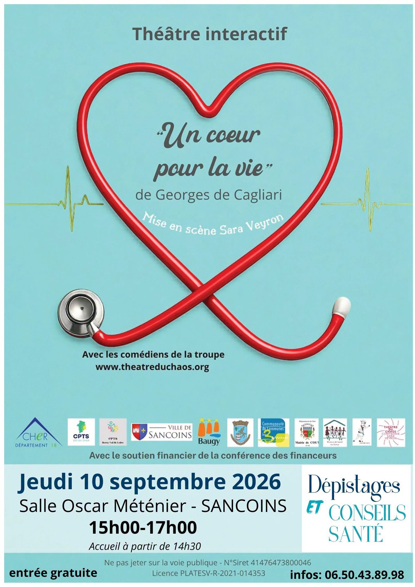 Théâtre interactif : Un coeur pour la vie" de Georges de Cagliari