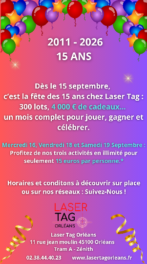 15 ans laser tag orléans