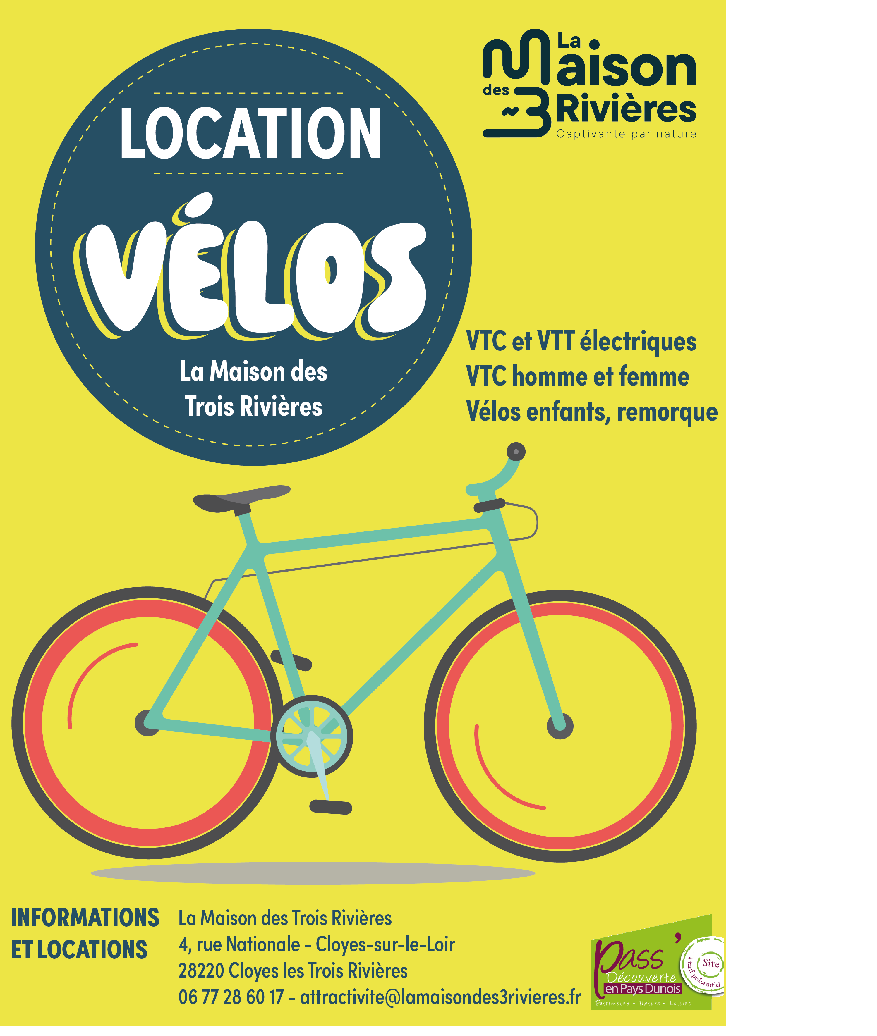 Point de Location de Vélos - La Maison des Trois Rivières