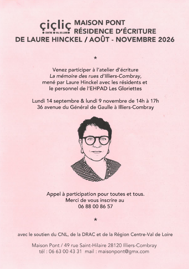 Atelier d'écriture "La mémoire des rues d'Illiers-Combray" par Laure Hinckel