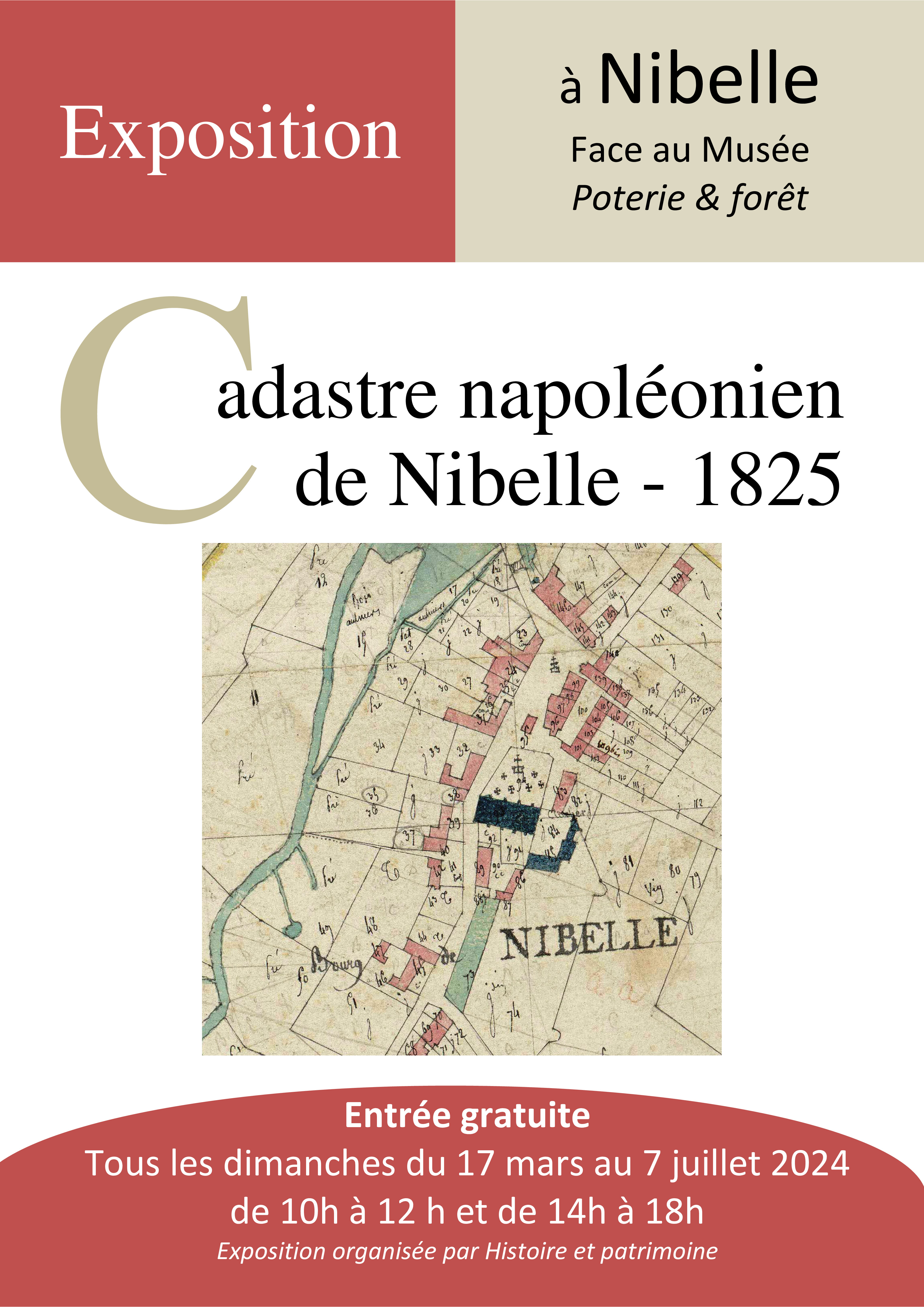 Exposition sur le cadastre napoléonien de NIBELLE Du 17 mars au 7 juil 2024