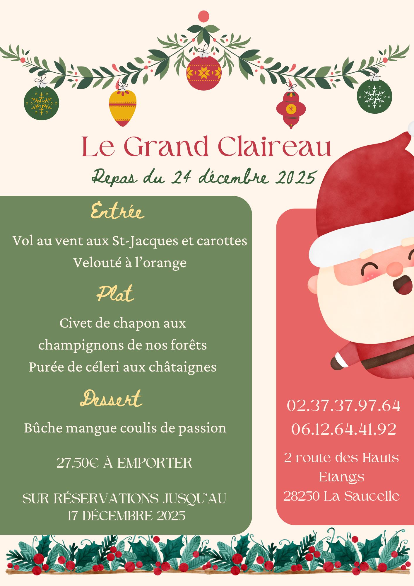Restaurant Le Grand Claireau, La Saucelle