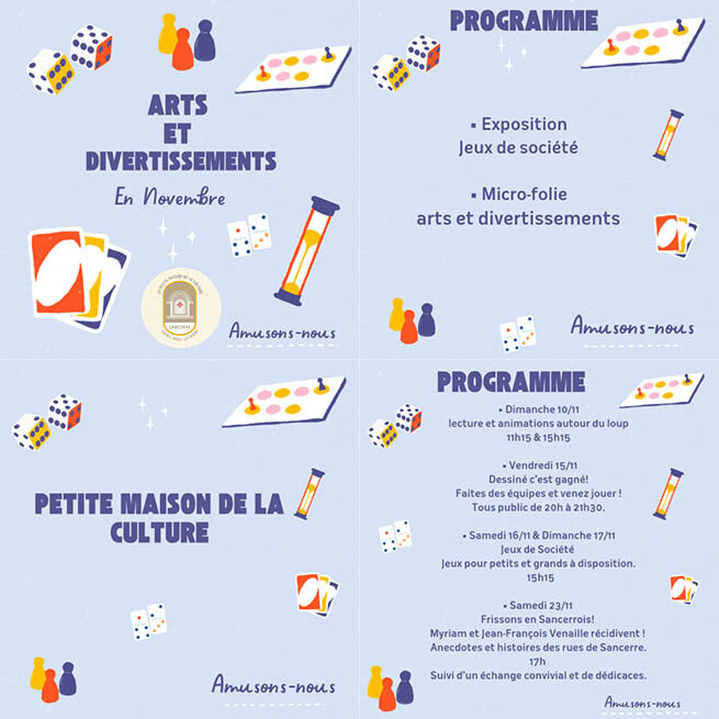 Aniamtions mois de Novembre à la Petite Maison de la Culture