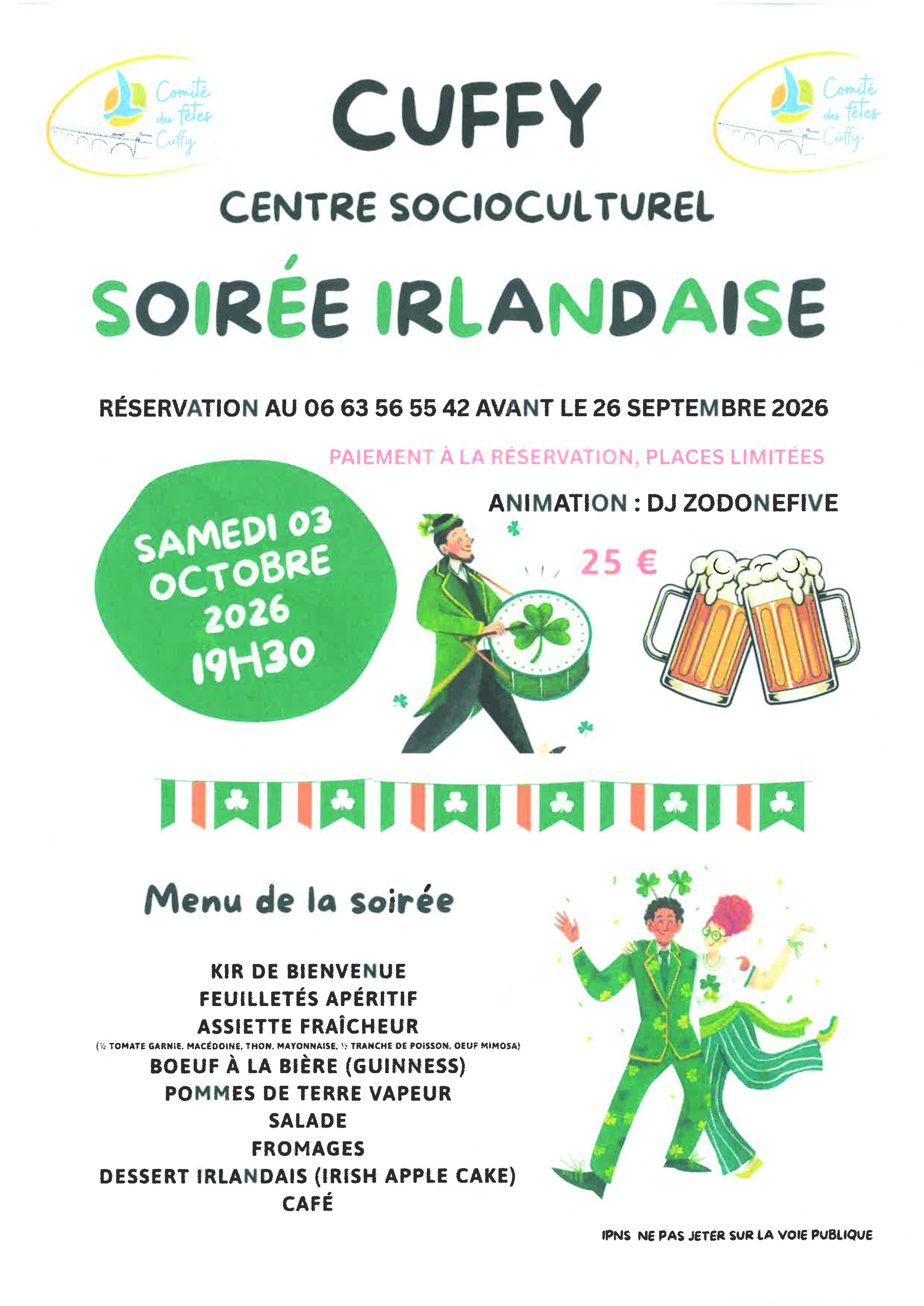 Soirée Irlandaise — visuel événement