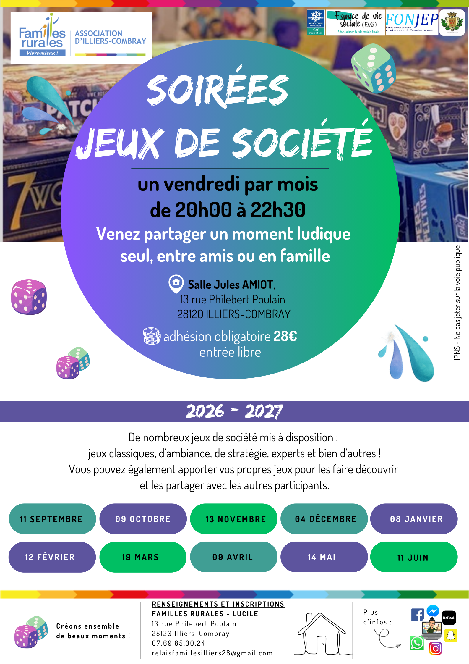 Soirées jeux de société