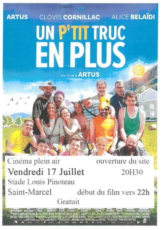 Cinéma en plein air "Un petit truc en plus"