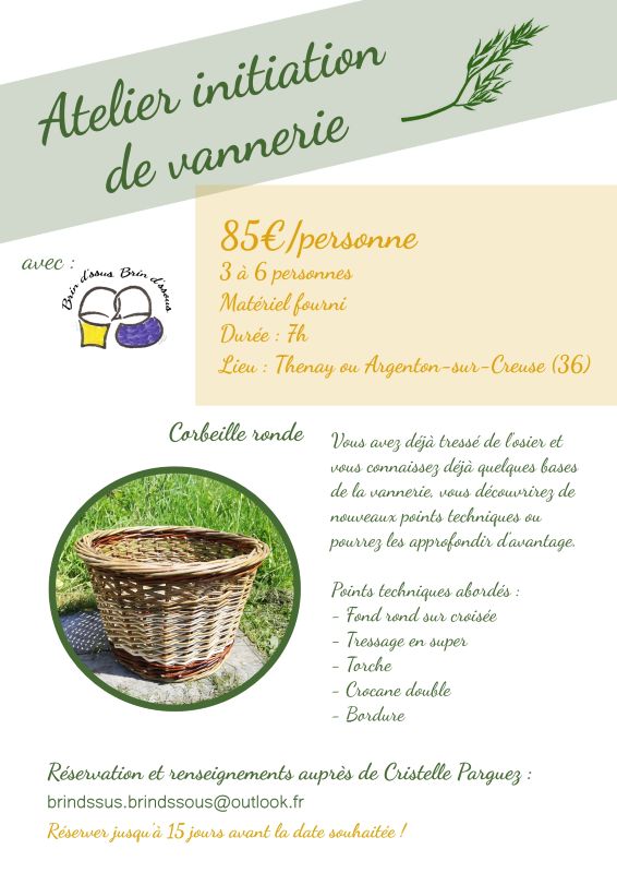 Atelier initiation vannerie — visuel événement