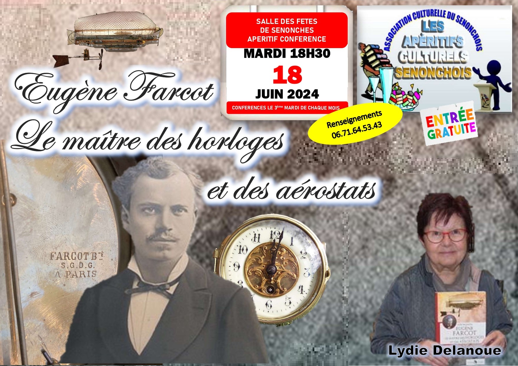 Apéritif conférence - Eugène Farcot - le maître des horloges et des aérostats null France null null null null