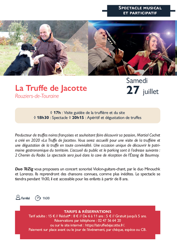 [Les Estivales du Patrimoine 2024] Spectacle musical et participatif à la Truffe de Jacotte null France null null null null